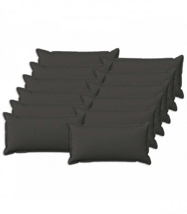 vidaXL Cushion with Pillow HOUTEN 12 pcs Dark Grey Faux Linen — Size: 40 x 80 cm