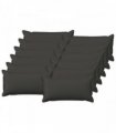 vidaXL Cushion with Pillow HOUTEN 12 pcs Dark Grey Faux Linen — Size: 40 x 80 cm