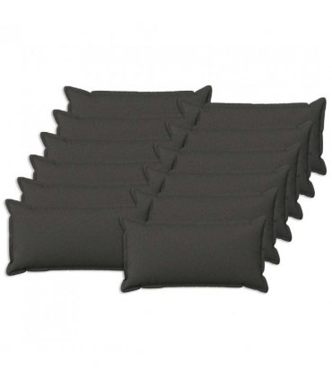 vidaXL Cushion with Pillow HOUTEN 12 pcs Dark Grey Faux Linen — Size: 40 x 80 cm