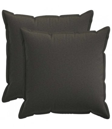 vidaXL Cushion with Pillow HOUTEN 2 pcs Dark Grey Faux Linen — Size: 80 x 80 cm