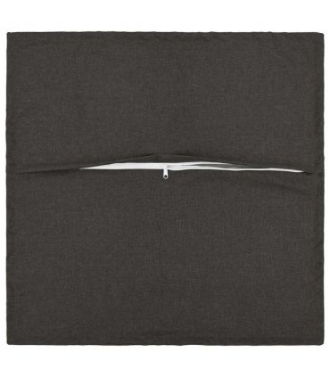 vidaXL Cushion with Pillow HOUTEN 2 pcs Dark Grey Faux Linen — Size: 80 x 80 cm