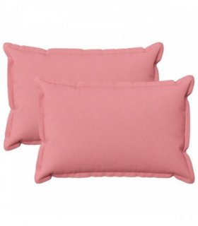 vidaXL Cushion with Pillow HOUTEN 2 pcs Pink Faux Linen — Size: 50 x 75 cm