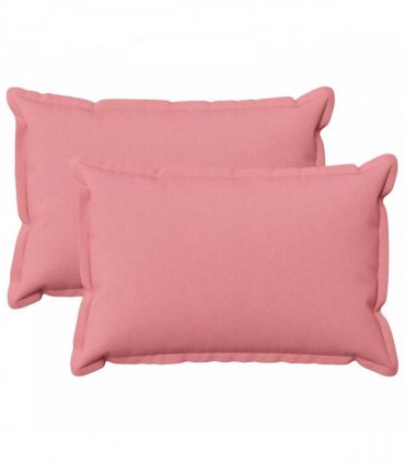 vidaXL Cushion with Pillow HOUTEN 2 pcs Pink Faux Linen — Size: 50 x 75 cm