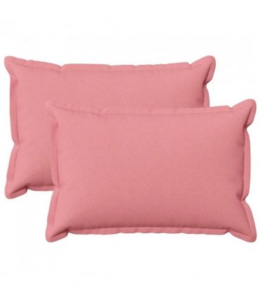 vidaXL Cushion with Pillow HOUTEN 2 pcs Pink Faux Linen — Size: 50 x 75 cm