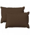 vidaXL Cushion with Pillow HOUTEN 2 pcs Brown Faux Linen — Size: 50 x 80 cm