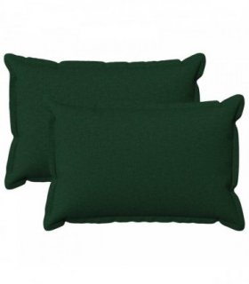 vidaXL Cushion with Pillow HOUTEN 2 pcs Dark Green Faux Linen — Size: 50 x 80 cm