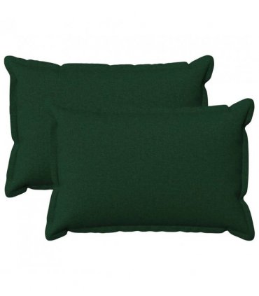 vidaXL Cushion with Pillow HOUTEN 2 pcs Dark Green Faux Linen — Size: 50 x 80 cm