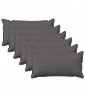 vidaXL Cushion with Pillow HOUTEN 6 pcs Light Grey Faux Linen — Size: 40 x 80 cm
