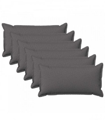 vidaXL Cushion with Pillow HOUTEN 6 pcs Light Grey Faux Linen — Size: 40 x 80 cm