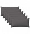 vidaXL Cushion with Pillow HOUTEN 6 pcs Light Grey Faux Linen — Size: 40 x 80 cm
