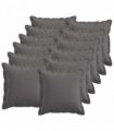 vidaXL Cushion with Pillow HOUTEN 12 pcs Light Grey Faux Linen — Size: 45 x 45 cm