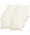 vidaXL Cushion with Pillow HOUTEN 12 pcs White Faux Linen — Size: 40 x 40 cm