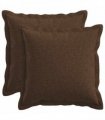 vidaXL Cushion with Pillow HOUTEN 2 pcs Brown Faux Linen — Size: 50 x 50 cm