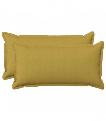 vidaXL Cushion with Pillow HOUTEN 2 pcs Light Green Faux Linen — Size: 40 x 70 cm