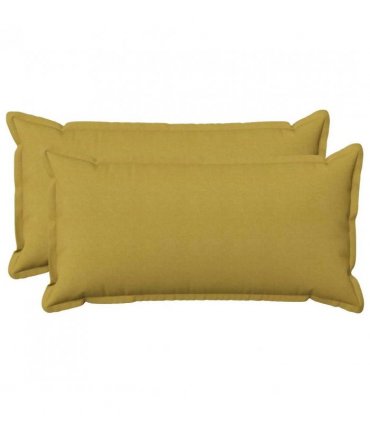 vidaXL Cushion with Pillow HOUTEN 2 pcs Light Green Faux Linen — Size: 40 x 70 cm
