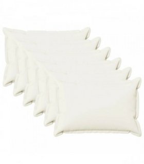 vidaXL Cushion with Pillow HOUTEN 6 pcs White Faux Linen — Size: 30 x 50 cm