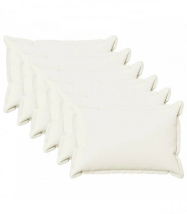 vidaXL Cushion with Pillow HOUTEN 6 pcs White Faux Linen — Size: 30 x 50 cm