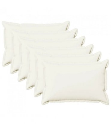 vidaXL Cushion with Pillow HOUTEN 6 pcs White Faux Linen — Size: 30 x 50 cm