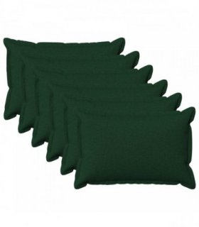 vidaXL Cushion with Pillow HOUTEN 6 pcs Dark Green Faux Linen — Size: 40 x 60 cm