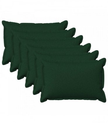 vidaXL Cushion with Pillow HOUTEN 6 pcs Dark Green Faux Linen — Size: 40 x 60 cm