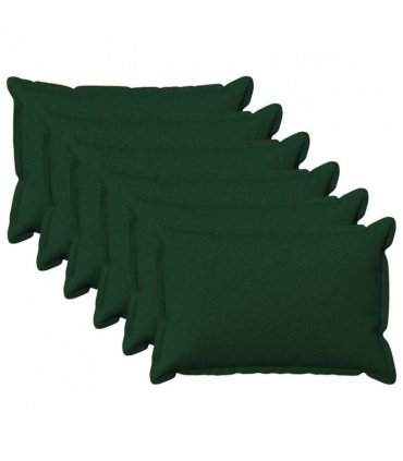 vidaXL Cushion with Pillow HOUTEN 6 pcs Dark Green Faux Linen — Size: 40 x 60 cm