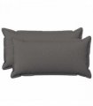 vidaXL Cushion with Pillow HOUTEN 2 pcs Light Grey Faux Linen — Size: 40 x 70 cm