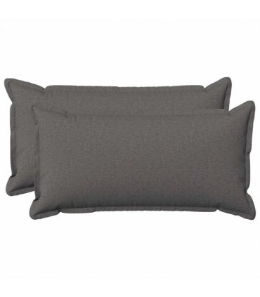 vidaXL Cushion with Pillow HOUTEN 2 pcs Light Grey Faux Linen — Size: 40 x 70 cm