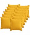 vidaXL Cushion with Pillow HOUTEN 12 pcs Light Yellow Faux Linen — Size: 45 x 45 cm