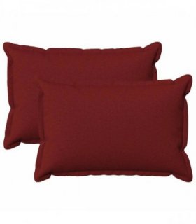 vidaXL Cushion with Pillow HOUTEN 2 pcs Wine Red Faux Linen — Size: 40 x 60 cm