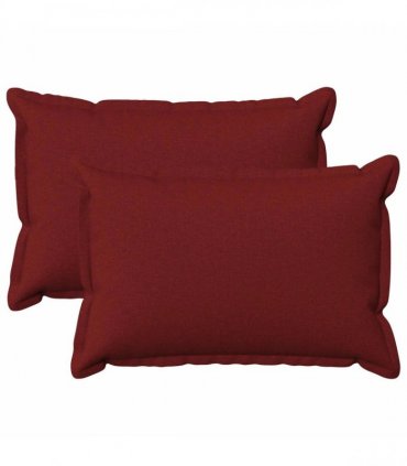 vidaXL Cushion with Pillow HOUTEN 2 pcs Wine Red Faux Linen — Size: 40 x 60 cm