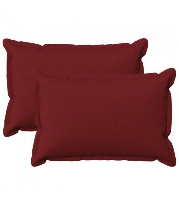 vidaXL Cushion with Pillow HOUTEN 2 pcs Wine Red Faux Linen — Size: 40 x 60 cm