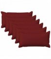 vidaXL Cushion with Pillow HOUTEN 6 pcs Wine Red Faux Linen — Size: 40 x 80 cm