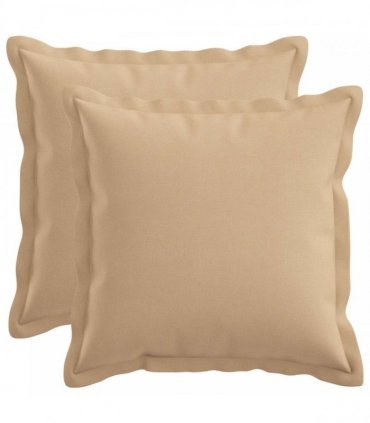 vidaXL Cushion with Pillow HOUTEN 2 pcs Cream Faux Linen — Size: 50 x 50 cm