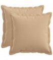 vidaXL Cushion with Pillow HOUTEN 2 pcs Cream Faux Linen — Size: 50 x 50 cm