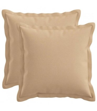 vidaXL Cushion with Pillow HOUTEN 2 pcs Cream Faux Linen — Size: 50 x 50 cm