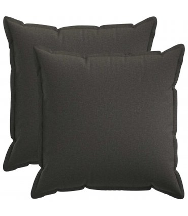 vidaXL Cushion with Pillow HOUTEN 2 pcs Dark Grey Faux Linen — Size: 65 x 65 cm