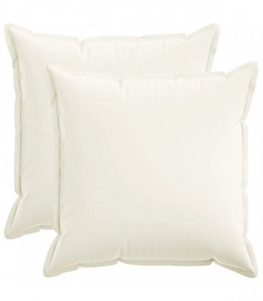 vidaXL Cushion with Pillow HOUTEN 2 pcs White Faux Linen — Size: 55 x 55 cm