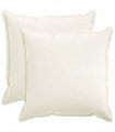 vidaXL Cushion with Pillow HOUTEN 2 pcs White Faux Linen — Size: 55 x 55 cm