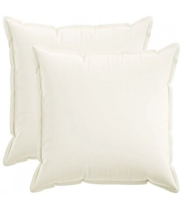 vidaXL Cushion with Pillow HOUTEN 2 pcs White Faux Linen — Size: 55 x 55 cm