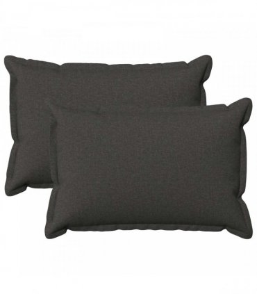 vidaXL Cushion with Pillow HOUTEN 2 pcs Dark Grey Faux Linen — Size: 50 x 70 cm