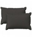 vidaXL Cushion with Pillow HOUTEN 2 pcs Dark Grey Faux Linen — Size: 50 x 70 cm