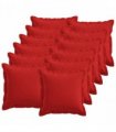 vidaXL Cushion with Pillow HOUTEN 12 pcs Red Faux Linen — Size: 40 x 40 cm