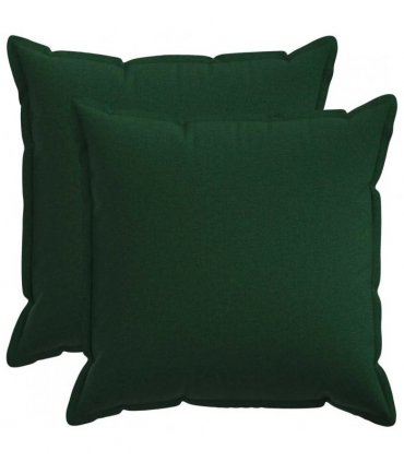 vidaXL Cushion with Pillow HOUTEN 2 pcs Dark Green Faux Linen — Size: 65 x 65 cm