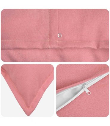vidaXL Cushion with Pillow HOUTEN 2 pcs Pink Faux Linen — Size: 40 x 70 cm