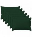vidaXL Cushion with Pillow HOUTEN 6 pcs Dark Green Faux Linen — Size: 30 x 50 cm