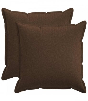 vidaXL Cushion with Pillow HOUTEN 2 pcs Brown Faux Linen — Size: 55 x 55 cm