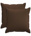vidaXL Cushion with Pillow HOUTEN 2 pcs Brown Faux Linen — Size: 55 x 55 cm