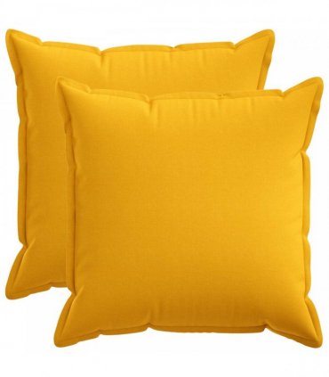 vidaXL Cushion with Pillow HOUTEN 2 pcs Light Yellow Faux Linen — Size: 55 x 55 cm