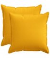 vidaXL Cushion with Pillow HOUTEN 2 pcs Light Yellow Faux Linen — Size: 55 x 55 cm