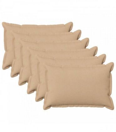 vidaXL Cushion with Pillow HOUTEN 6 pcs Cream Faux Linen — Size: 40 x 60 cm